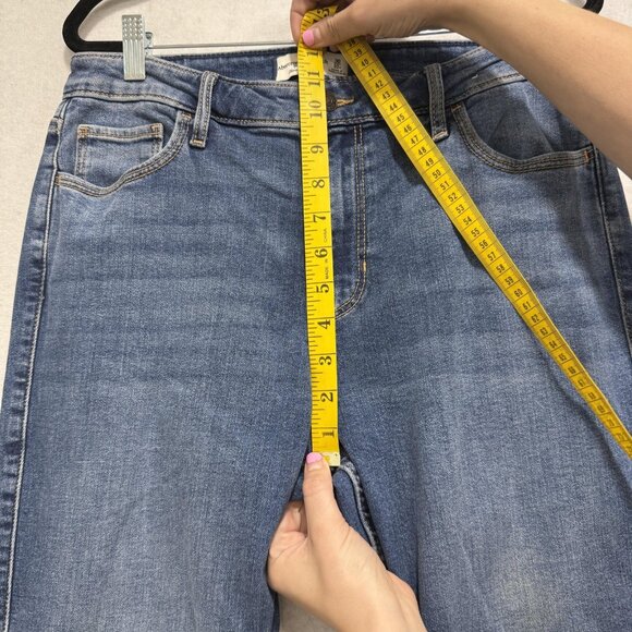 Abercrombie & Fitch Jeans Womens 30 Blue Ultra High Rise Flare Denim Stretch - Picture 7 of 13